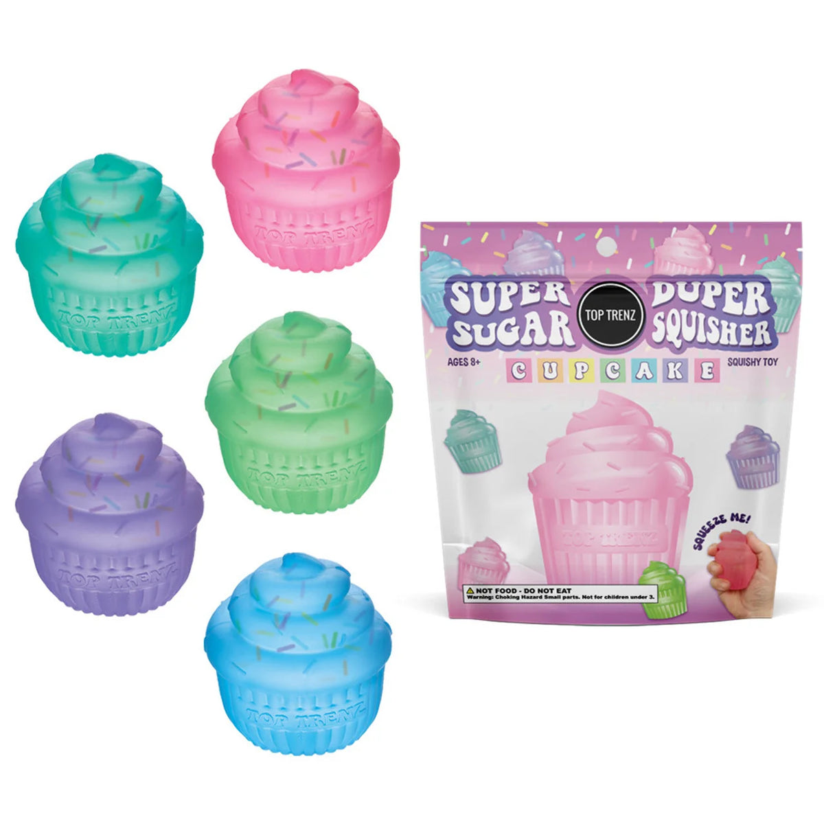 Super Duper Sugar Squisher - Sprinkle Filled Cupcake (Random Color)
